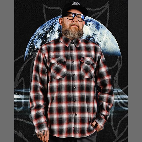 DIXXON FLANNEL x IN FLAMES Flannel Shirt Collab - LUNAR STRAIN - Men's XL - Picture 2 of 12